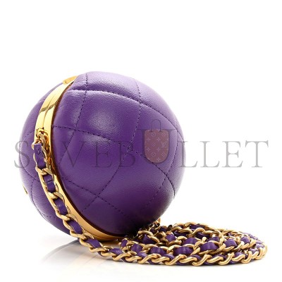 CHANEL 22 SPHERE MINAUDIERE QUILTED LAMBSKIN (9*9*9cm)
